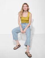 Basic Jeans - Bleached-Denim - hellblau