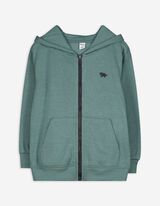 Sweatjacke - einfarbig - grün