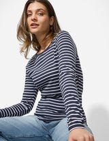 Longsleeve - Sierknopen - donkerblauw