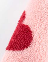 Sweatjacke - Plüsch - rosa