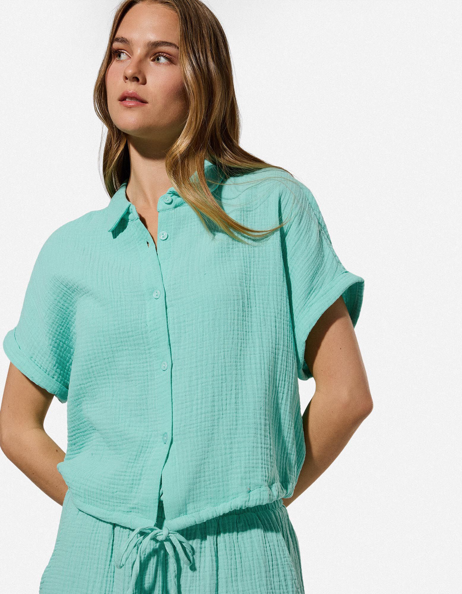 Chemise - Mousseline - menthe