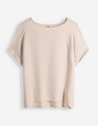 Shirt - Seitenschlitz - wei&szlig;