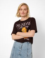 T-shirt - Garfield - Donkerbruin