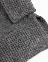 Pullover en tricot - Mockneck - Gris foncé