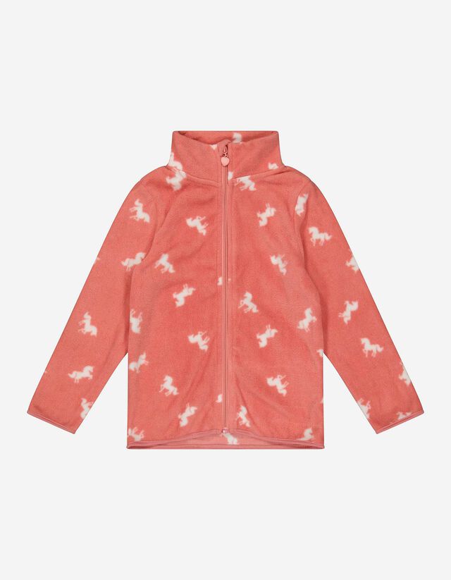 Pullover in pile - Stampa allover - rosa