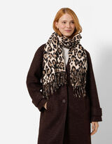 Schal - Leopardenmuster - Beige