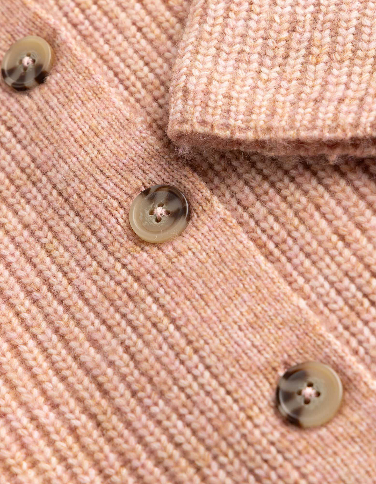 Cardigan - Rippenstruktur - Pink