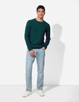 Pullover - Scollo rotondo - turchese