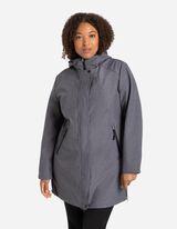 Jakna za boravak u prirodi - Poliester i najlon - tamno-siva