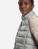 Prošívaná vesta - Stojáček - tmave zelena