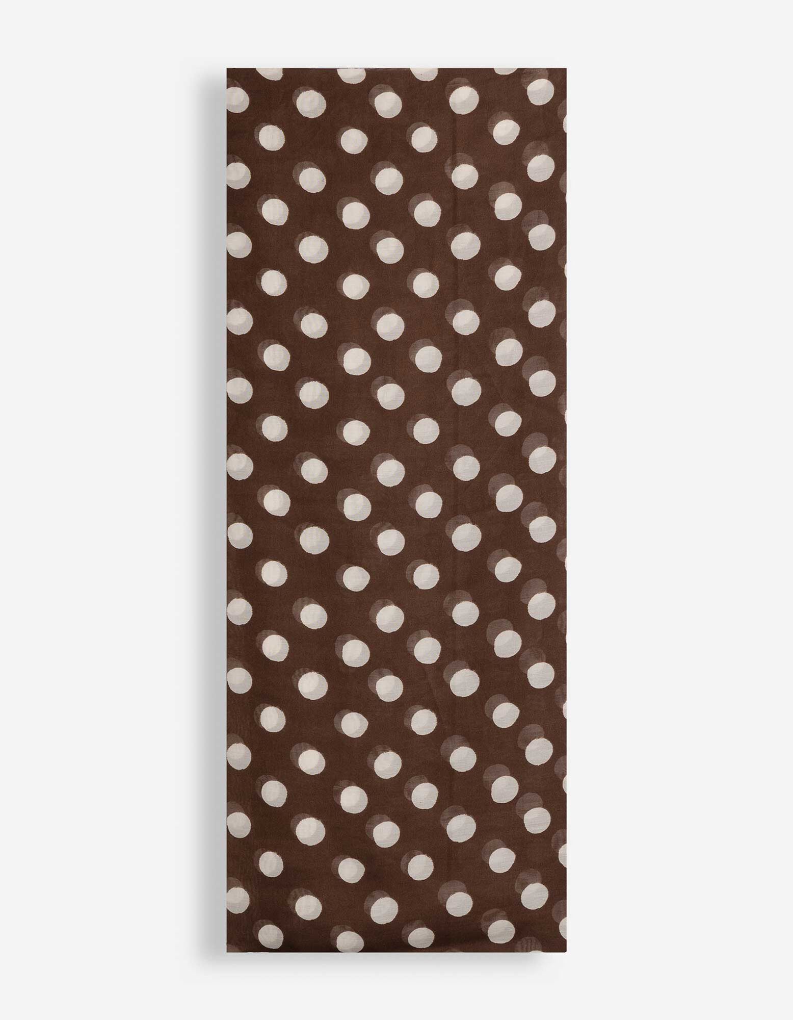 Loop-Schal - Polka Dots - Braun