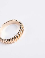 Pierścionek - 5 szt. w opakowaniu - zloty