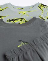 Ensemble pyjama (T-shirt et short) - Lot de 2 - Vert foncé