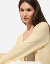 Kardigan - Me&scaron;avina viskoze - svetlo-zuta