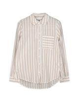 Bluse - Brusttasche - beige