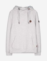 bluza z kapturem - kieszeń kangurka - jasny szary