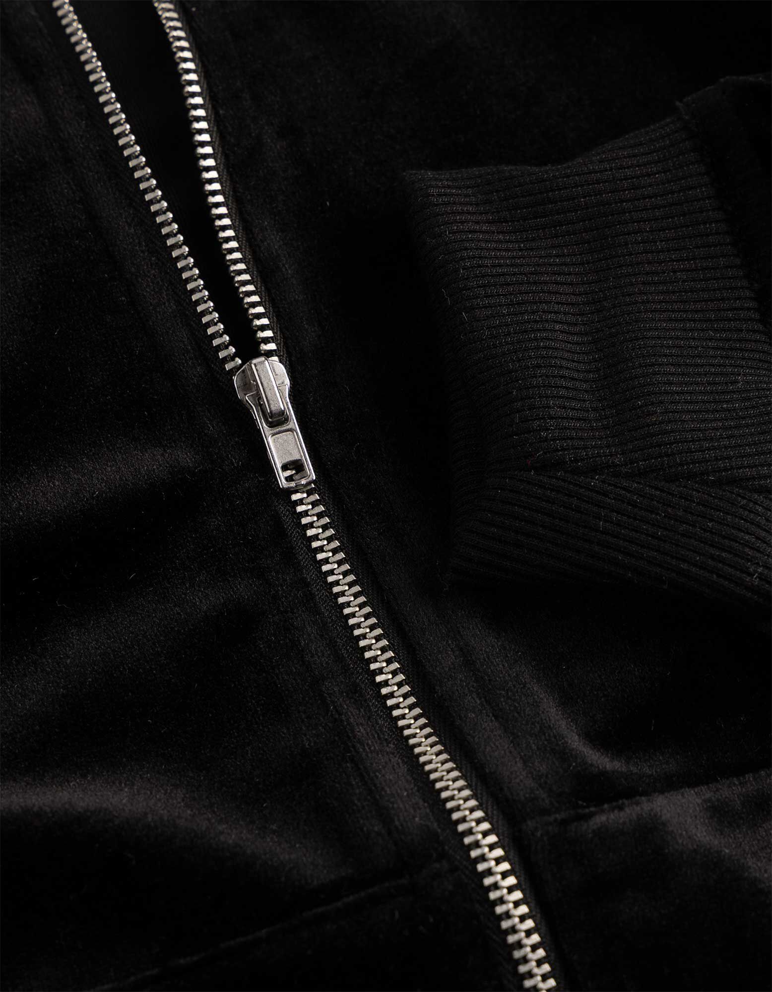 Sweatvest - Fluweel - Zwart