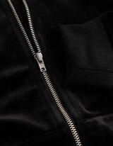 Sweatvest - Fluweel - Zwart