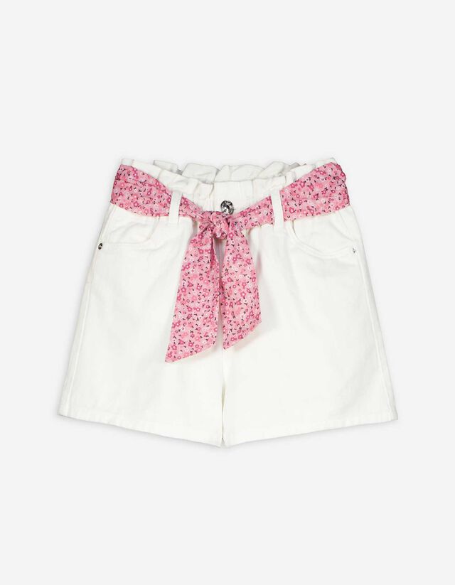Pantaloni scurți denim - Coloured-Denim - Alb