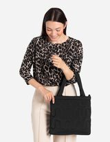 Schultertasche - Wattierung - schwarz
