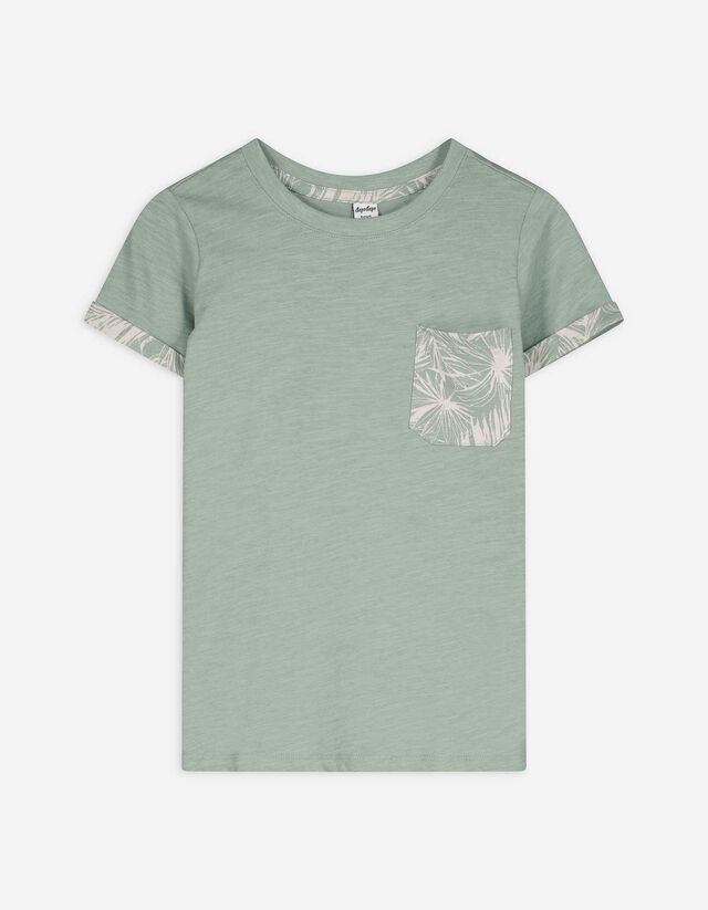 T-Shirt - Brusttasche - grün