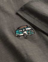 T-shirt - Borduursels - donkergrijs