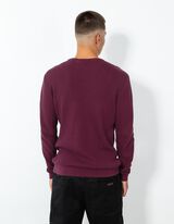 Pulóver - Gofri szerkezet - mélyvörös