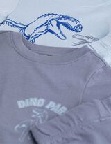 Pigiama completo (maglia + shorts) - Confezione doppia - celeste