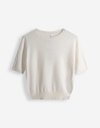 Pullover - Kurze &Auml;rmel - wei&szlig;