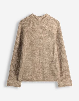 Trui - Mouwen met vaste omslag - Beige