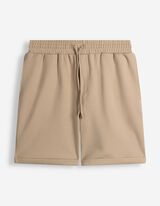 Shorts - Piqu&eacute; - Beige