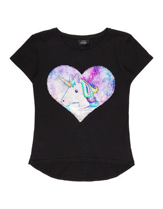 M&auml;dchen T-Shirt mit Wende-Pailletten