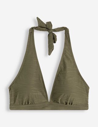 Bikinitop - Strukturiertes Material - dunkelgr&uuml;n