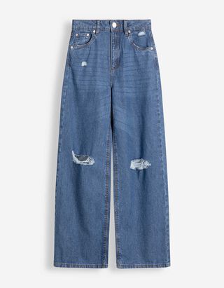 Jeans - Used look - Donkerblauw
