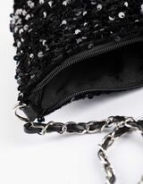 Paillettenbesatz - schwarz