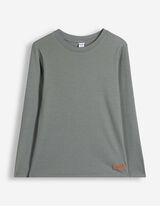 Langarmshirt - Feinripp - Dunkelgr&uuml;n