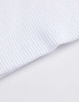 Top - Rippenstruktur - weiß