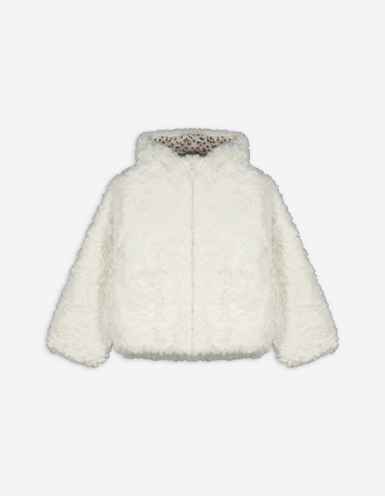 kurtka - plusz - bialy - Takko Fashion