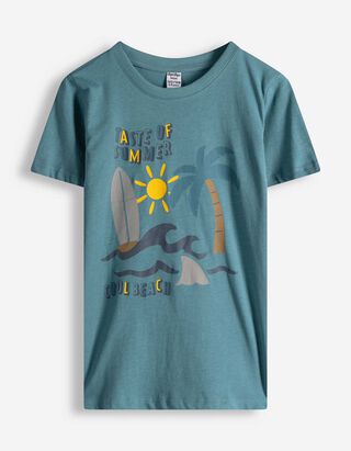 Shirt - Frontprint - blau