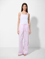 Pyjamahose - Streifen - pink