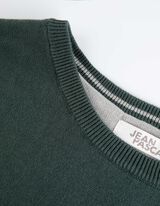 Džemper - Okrugli izrez - tamno-zelena