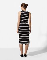 Midikleid - Seitenschlitz - schwarz