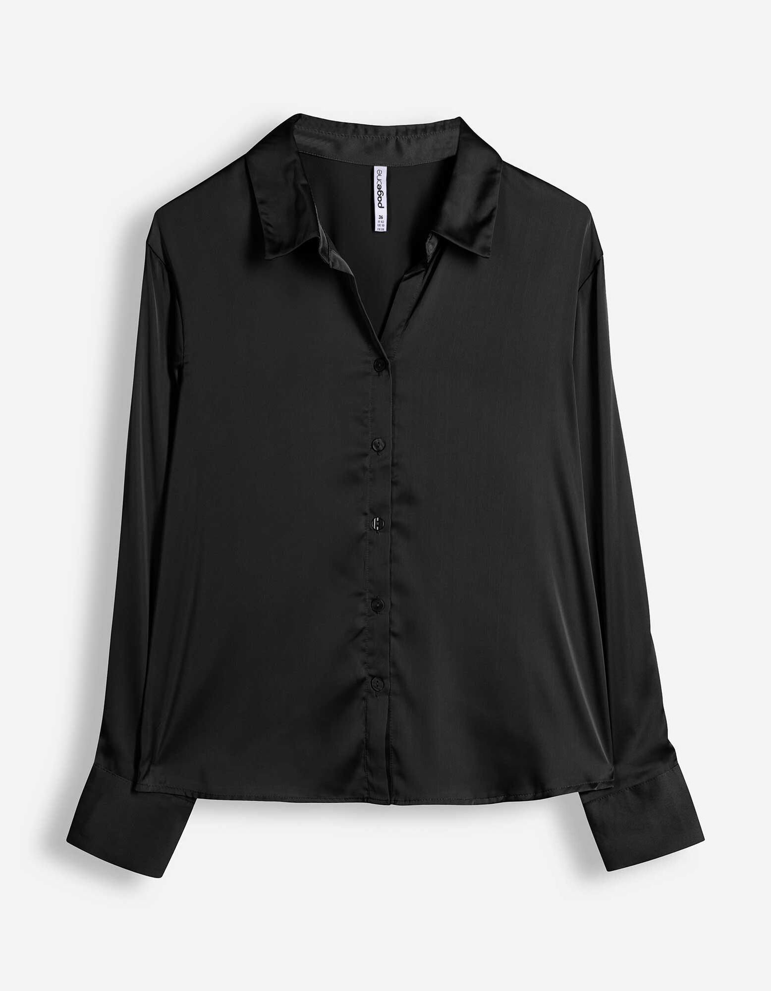 Blouse - Satijn - Zwart