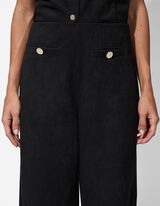 Pantaloni - Wide Fit - Negru