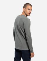 Majica dugih rukava - Pamuk - tamno-zelena