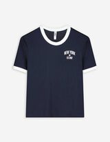T-Shirt - Rundhals-Ausschnitt - dunkelblau