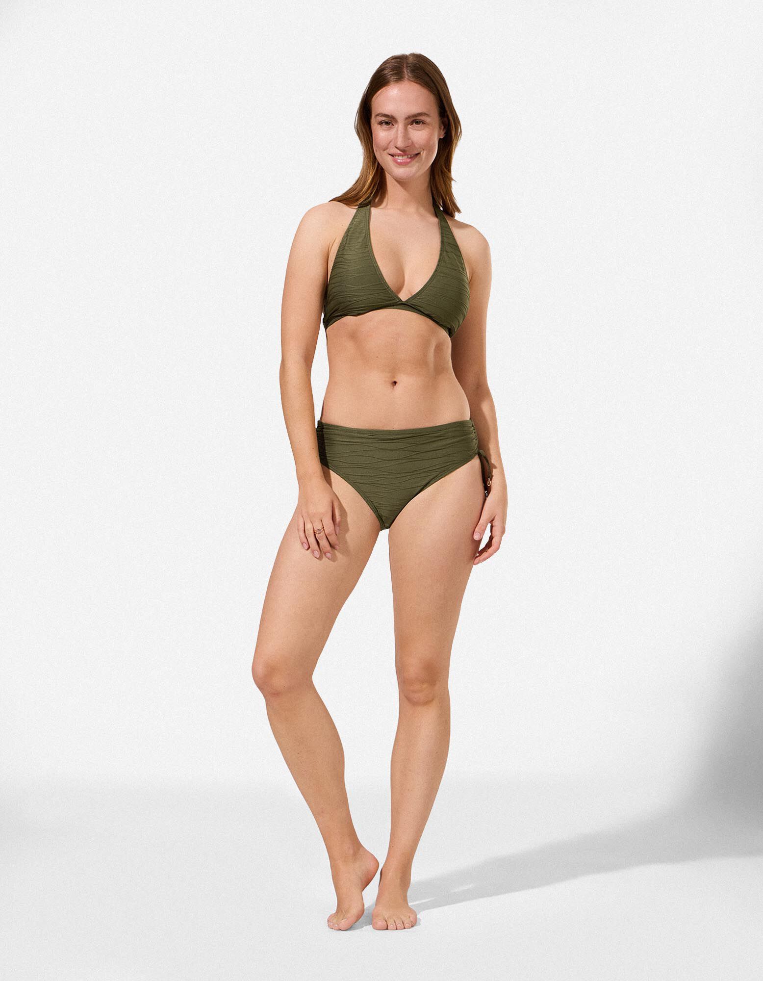 Badehose - Strukturiertes Material - Khaki
