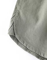 Košulja - Mješavina lana - tamno zelena