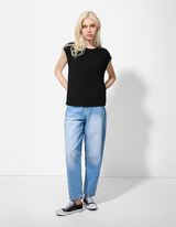 Top - Viskose-Mix - schwarz