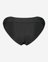 Slip de bikini - Ceinture &eacute;lastique - Noir
